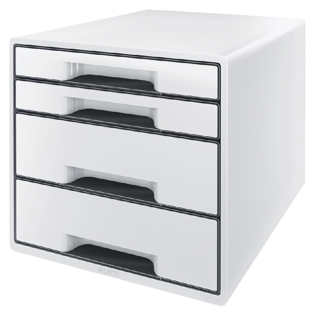 Ladenblok Leitz Wow CUBE A4 maxi 4 laden wit/zwart Ladenblok Leitz Wow CUBE A4 maxi 4 laden wit/zwart