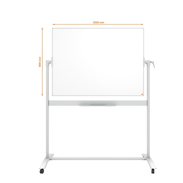 Whiteboard Nobo kantelbord mobiele 90x120cm staal