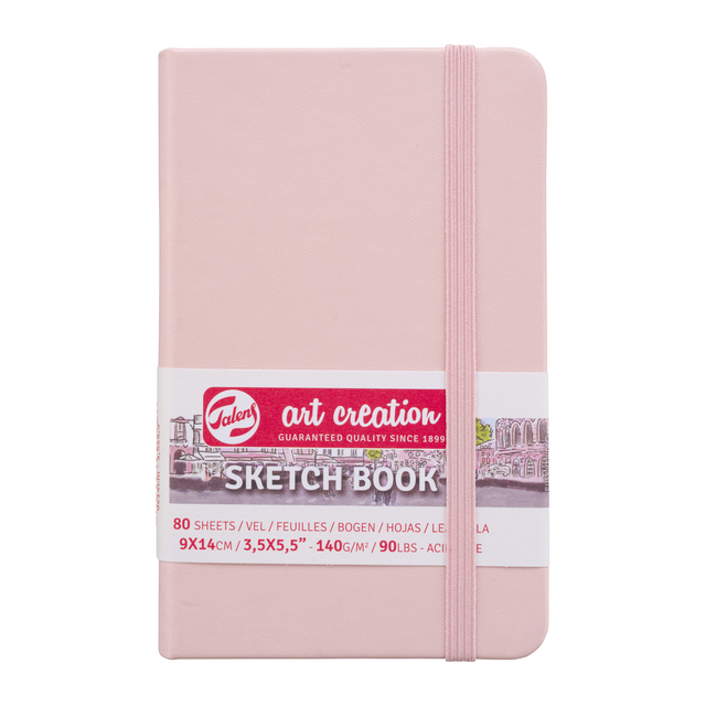 Schetsboek Talens Art Creation 80 witte vellen 140gr 90x140mm roze Schetsboek Talens Art Creation 80 witte vellen 140gr 90x140mm roze