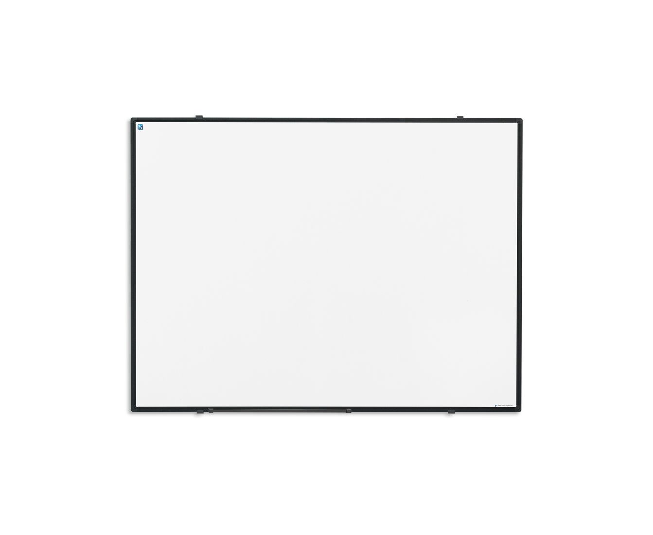 Whitebord zwart Softline profiel 8mm, gelakt staal wit - 100x150 cm