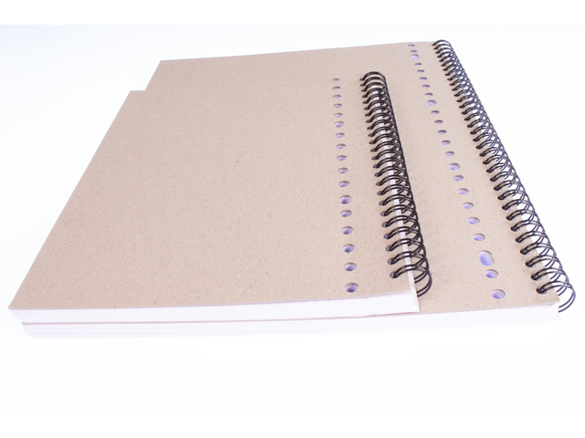 notebook, spiral bound, kraft paper, binders, stacked notebooks