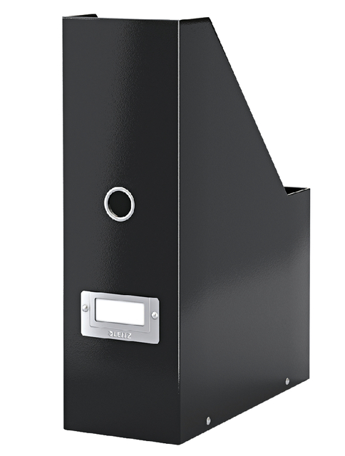 Tijdschriftencassette Leitz WOW click & store gerecycled karton zwart Tijdschriftencassette Leitz WOW click & store gerecycled karton zwart
