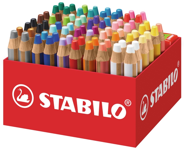 kleurpotloden, toebehorens, houten, driehoeksvorm, set