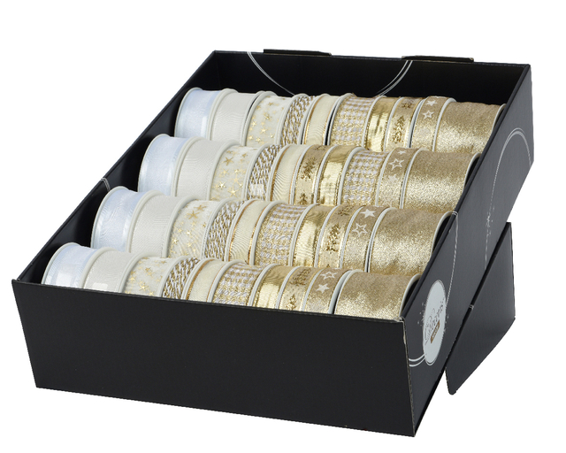 Cadeaulint Decoris polyester goud/parelmoer assorti Cadeaulint Decoris polyester goud/parelmoer assorti