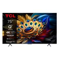 TCL 75C69B 75" | Ultra HD 4K QLED Smart TV | Google TV + Wifi | Dolby Vision | Quantum Dot voor Realistische Kleuren | 60Hz