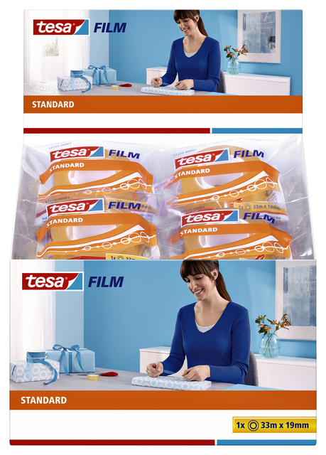 Plakband tesafilm® Standaard 33mx19mm transparant