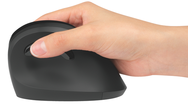 computer-mouse, wireless-mouse, ergonomic, black, hand-held
