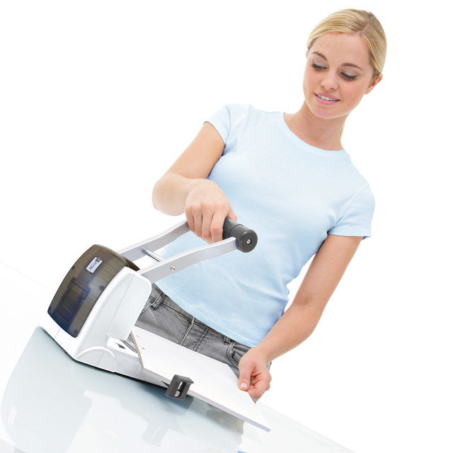 Perforator Rapesco Germ-Savvy High Capacity Eco P1100 antibacterieel 2-gaats wit
