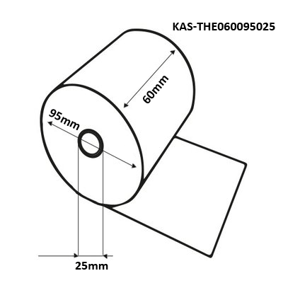 Thermorol 60x95x25mm 70G 85mtr Thermisch - 24 stuks Thermorol 60x95x25mm 70G 85mtr Thermisch - 24 stuks