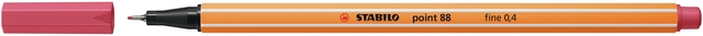 Fineliner STABILO point 88/49 fijn aardbeienrood