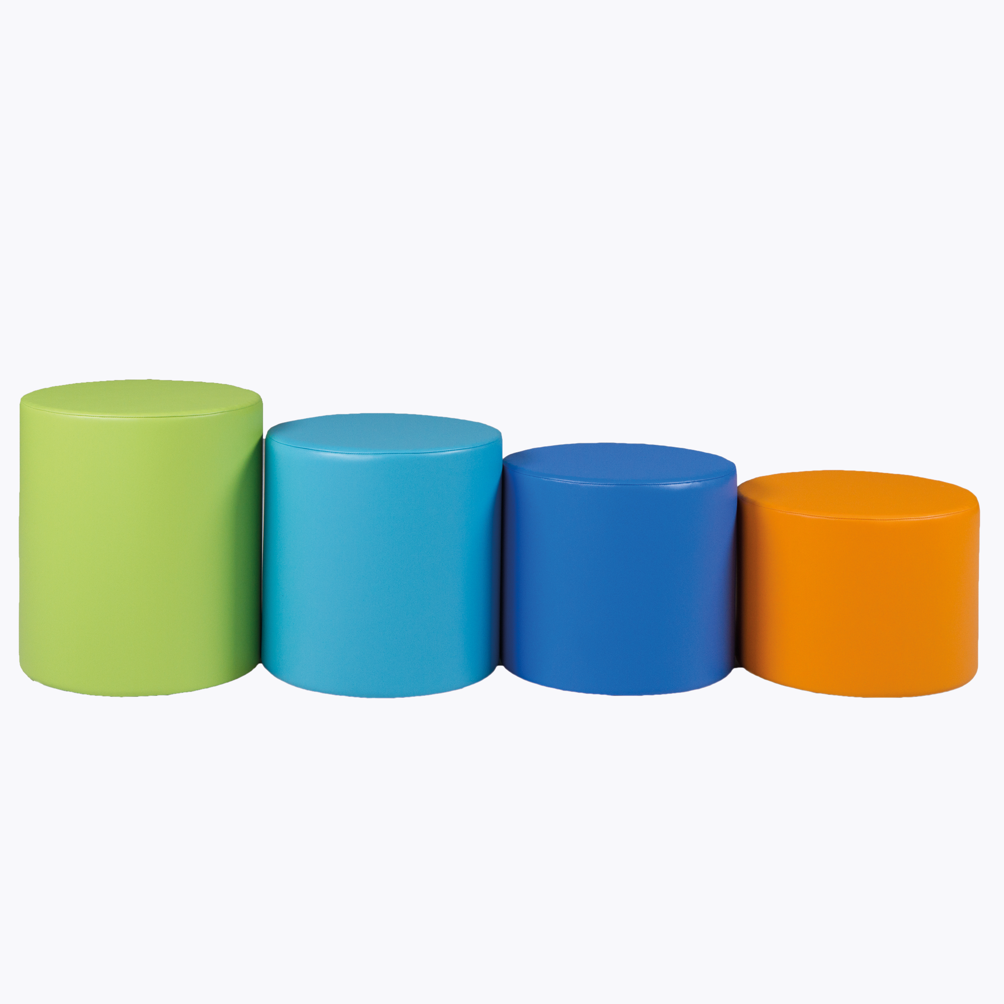 Spot kinderkruk rond met stoffen of eco-lederen bekleding