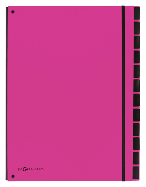 Sorteermap Pagna Trend A4 12 tabs donkerroze Sorteermap Pagna Trend A4 12 tabs donkerroze