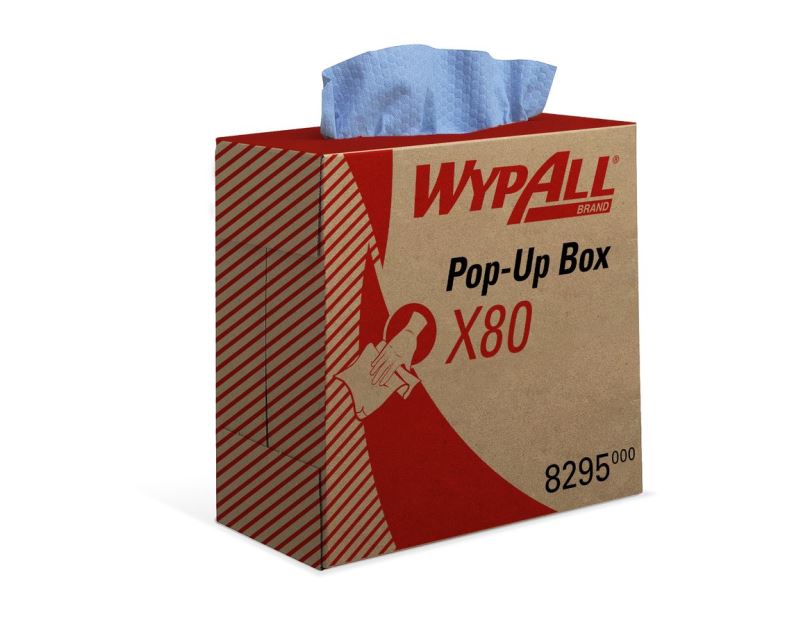 Kimberly Clark WypAll X80 Doeken Staalblauw doos 5x80st