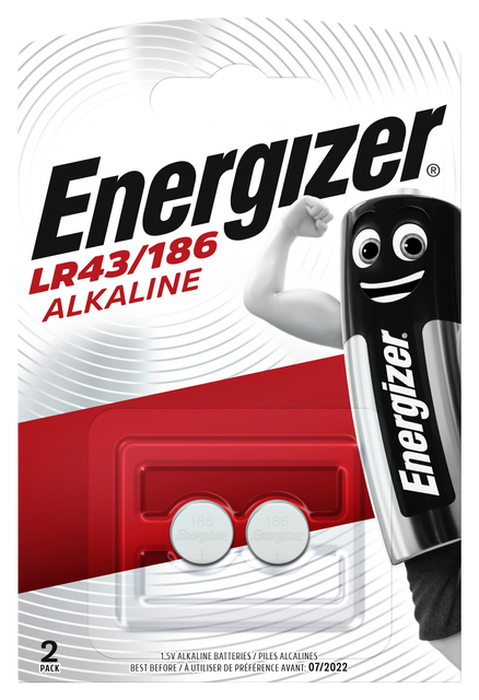 Batterij Energizer knoopcel 2xLR43 alkaline Batterij Energizer knoopcel 2xLR43 alkaline