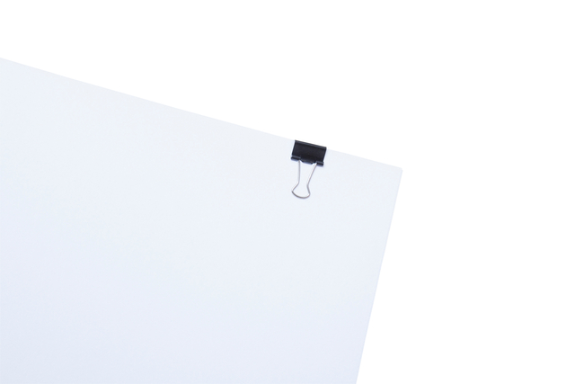 Papierklem MAUL 213 foldback 16mm zwart 12 stuks