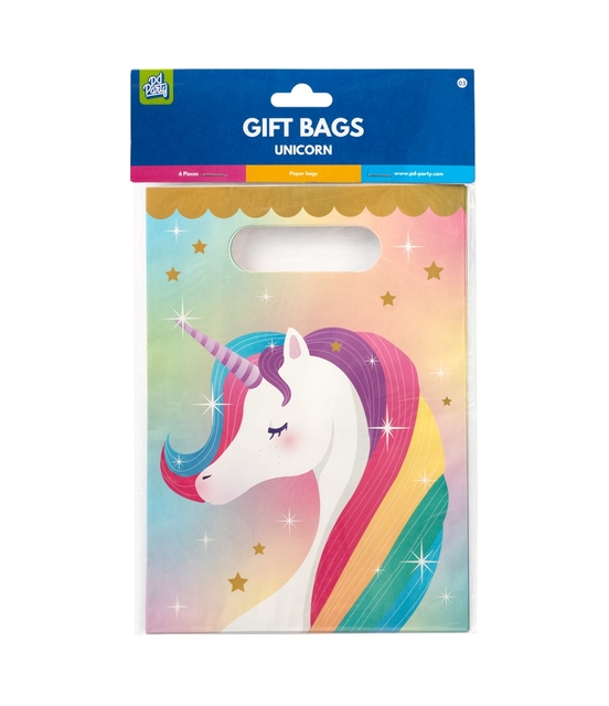Cadeau tasjes Unicorn papier 23x16,5cm 6 stuks