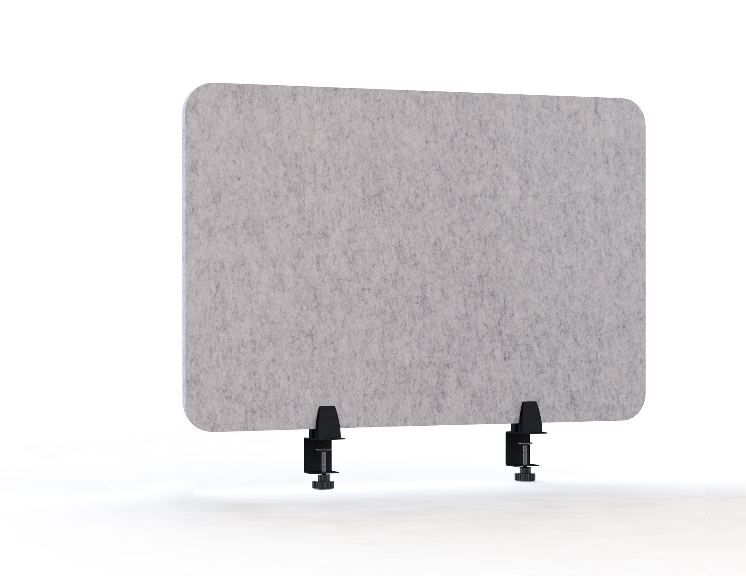 Akoestisch PET-vilt scheidingsscherm bureau, lichtgrijs, incl. 2x bureauklem - 60x75 cm Akoestisch PET-vilt scheidingsscherm bureau, lichtgrijs, incl. 2x bureauklem - 60x75 cm