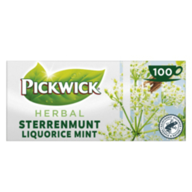 Thee Pickwick sterrenmunt 100x2gr met envelop Thee Pickwick sterrenmunt 100x2gr met envelop