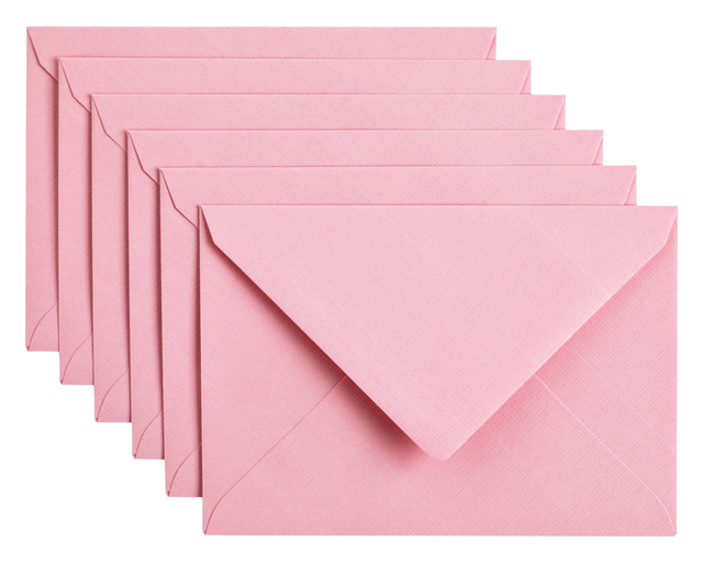 Envelop Papicolor C6 114x162mm babyroze pak à 6 stuks Envelop Papicolor C6 114x162mm babyroze pak à 6 stuks