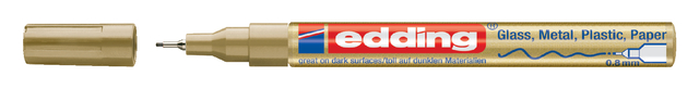 Paintmarker edding 780 op oliebasis 0.8mm goud Paintmarker edding 780 op oliebasis 0.8mm goud