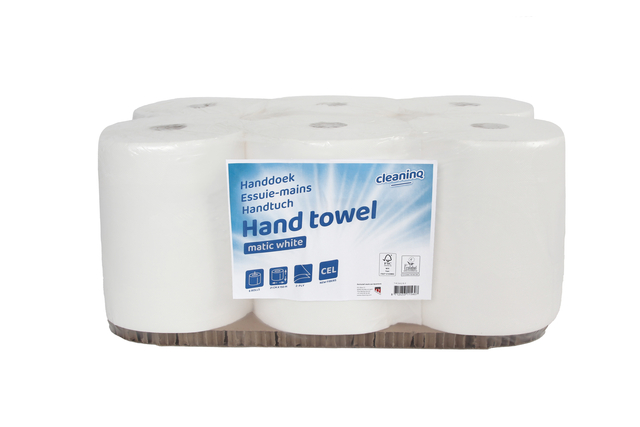 Handdoekrol Cleaninq Matic B 2-laags 21cmx150m wit Handdoekrol Cleaninq Matic B 2-laags 21cmx150m wit