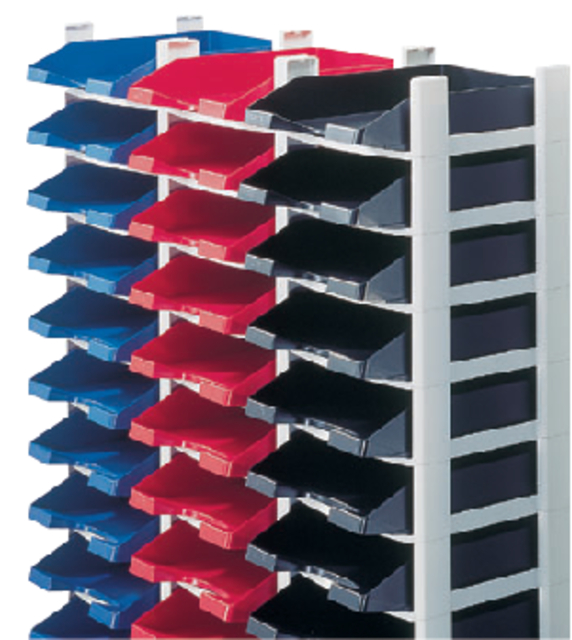 Brievenbak Leitz Plus stapelelement grijs Brievenbak Leitz Plus stapelelement grijs