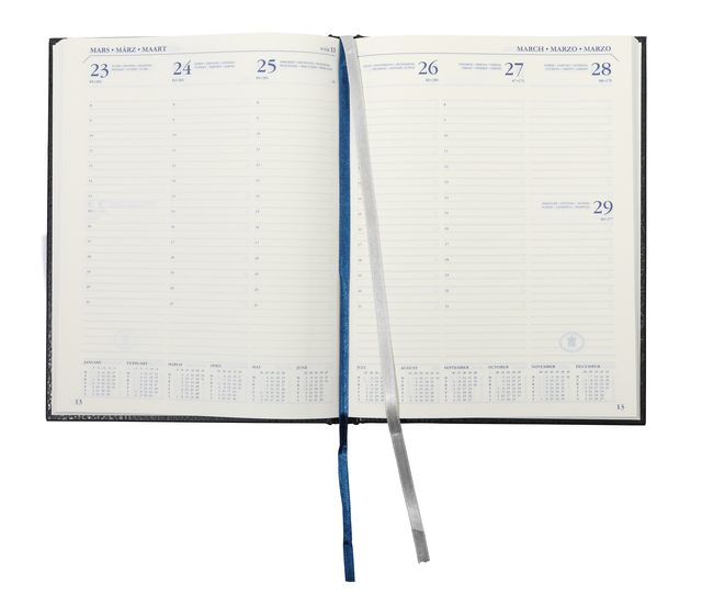 Schoolagenda 2026-2027 18mnd Ryam Executive Mundior 7dagen/2pagina's zwart