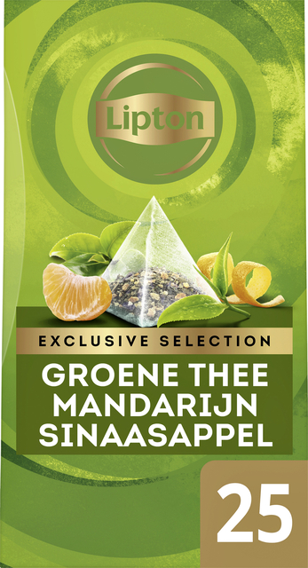 Thee Lipton Exclusive groene thee mandarijn sinaasappel 25 pramidezakjesx2gr Thee Lipton Exclusive groene thee mandarijn sinaasappel 25 pramidezakjesx2gr
