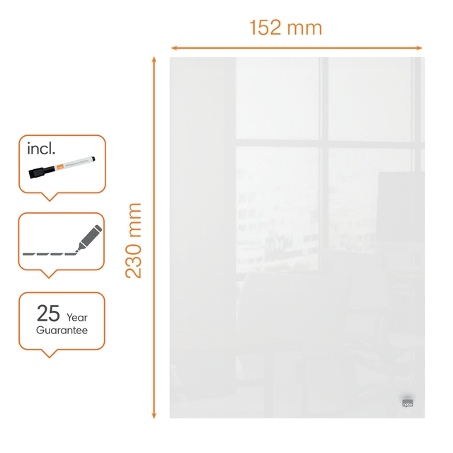Glasbord Nobo mini 23x15m 2 stuks