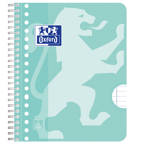Collegeblok Oxford School A5+ lijn 17-gaats 160 pagina's 80gr pastel assorti 3 stuks
