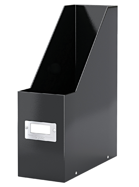 Tijdschriftencassette Leitz WOW click & store gerecycled karton zwart