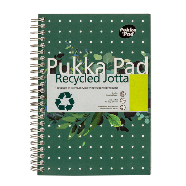 Notitieboek Pukka Pad Jotta A5 lijn 110 pagina's 80gr groen Notitieboek Pukka Pad Jotta A5 lijn 110 pagina's 80gr groen