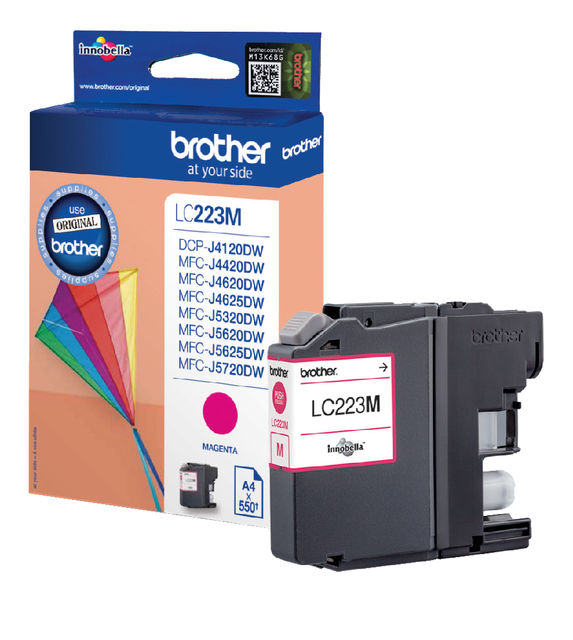 Inktcartridge Brother LC-223M rood Inktcartridge Brother LC-223M rood