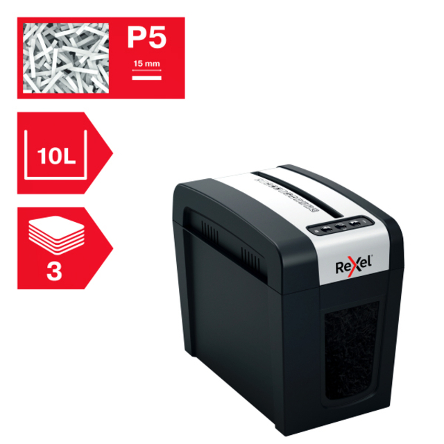Papiervernietiger Rexel Secure MC3-SL P5 snippers 2x15mm