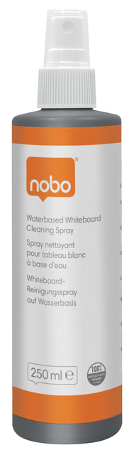 Whiteboardreinigingsspray Nobo waterbasis 250ml Whiteboardreinigingsspray Nobo waterbasis 250ml