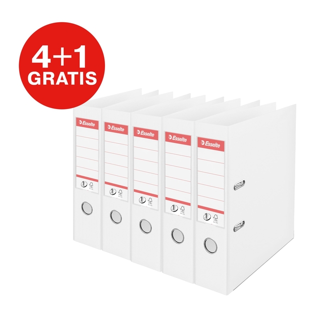Ordner Esselte Vivida No.1 multipack 75mm A4 5 stuks wit