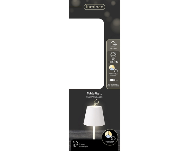 tafellamp, table lamp, LED, wit, kabel