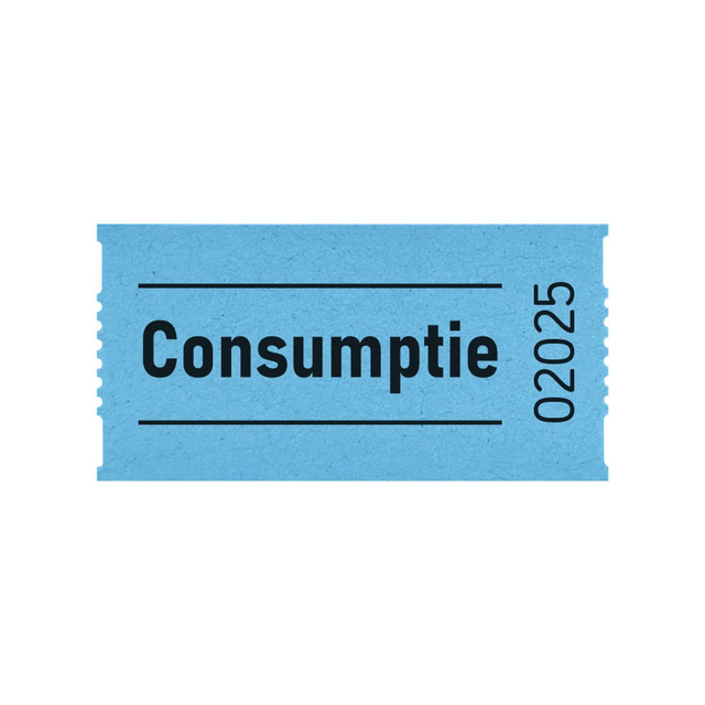 Consumptiebon Combicraft 57x30mm 2-zijdig 2x1000 stuks blauw