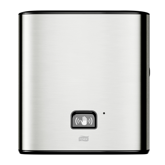 Handdoekroldispenser Tork H1 Image Line Matic zilver 460001 Handdoekroldispenser Tork H1 Image Line Matic zilver 460001