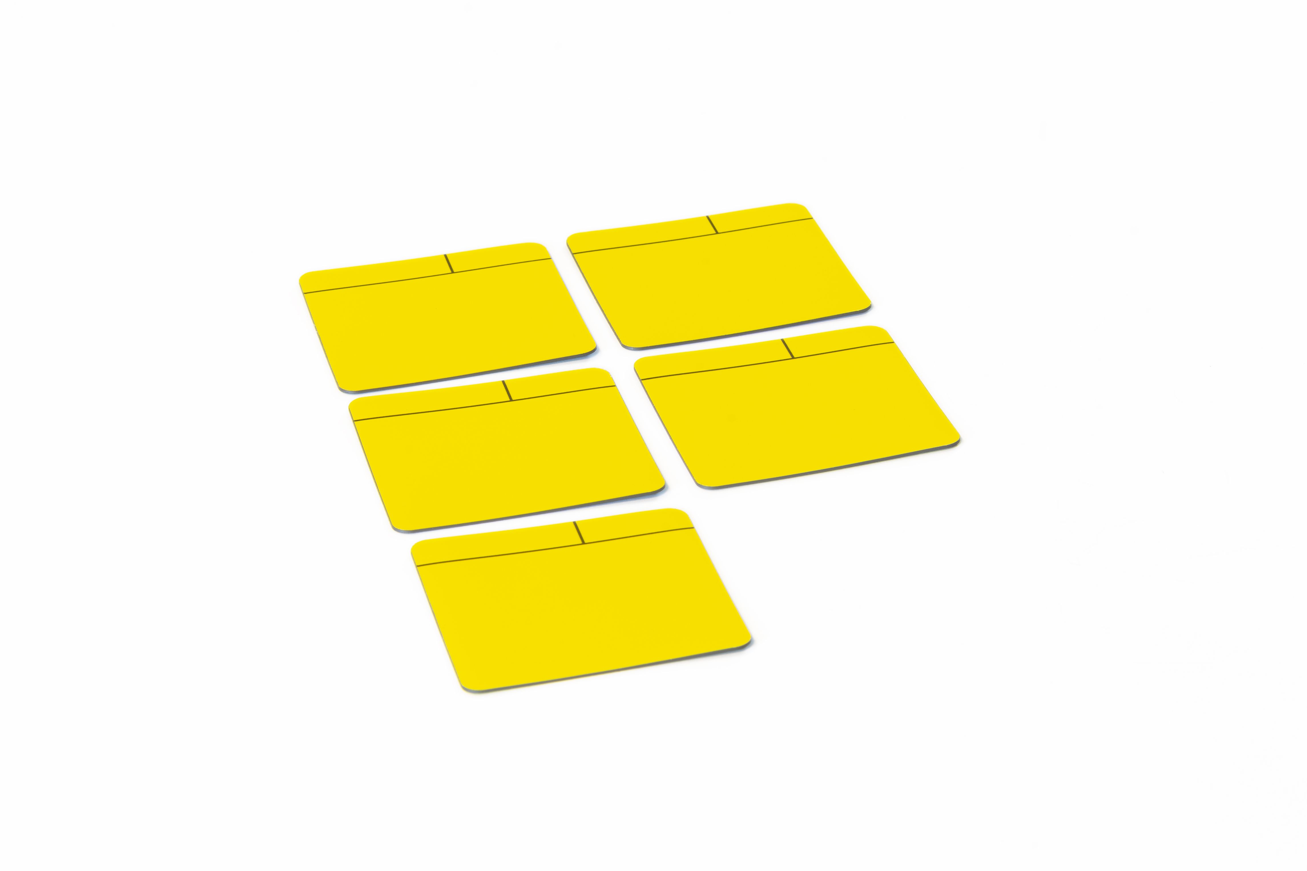 Magneetfolie Scrum geel, set van 5 stuks - 100x100 mm