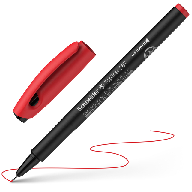 rollerball, balpennen, plastic, rode cap, krediettelpunt?