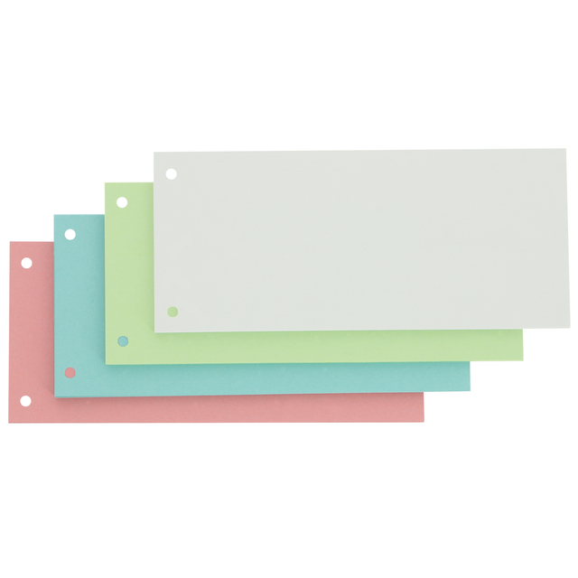 Scheidingsstrook Oxford smal 240x105mm 190gr assorti 100 stuks Scheidingsstrook Oxford smal 240x105mm 190gr assorti 100 stuks