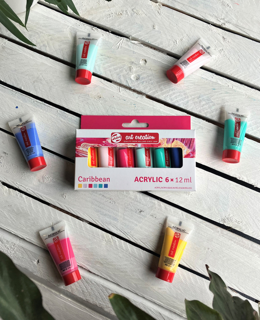 Acrylverf Talens Art Creation Caribbean 12ml set à 6 kleuren