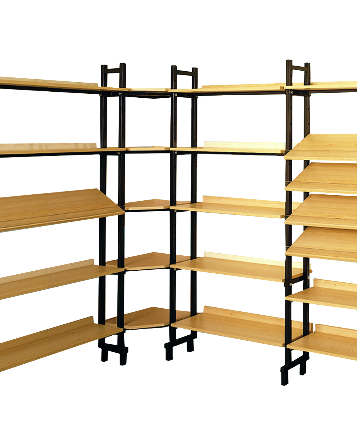 Hoekkast met 5 legborden + onderstel