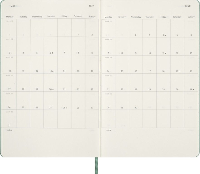 journal, planner, kalender, twee-pagina, open-layout