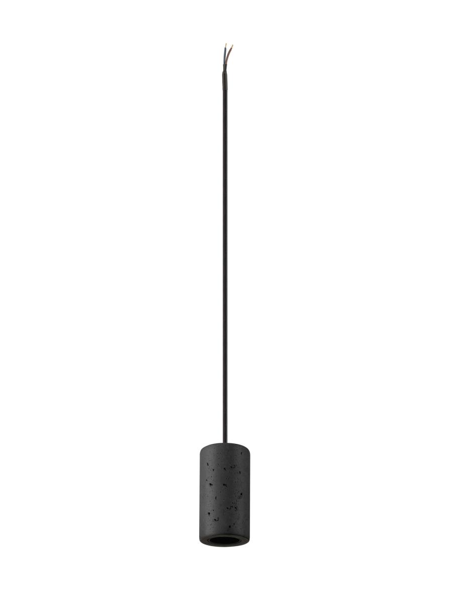 FITU PD E27 stone pendel open kabeleinde 1 x max. 15 W zwart
