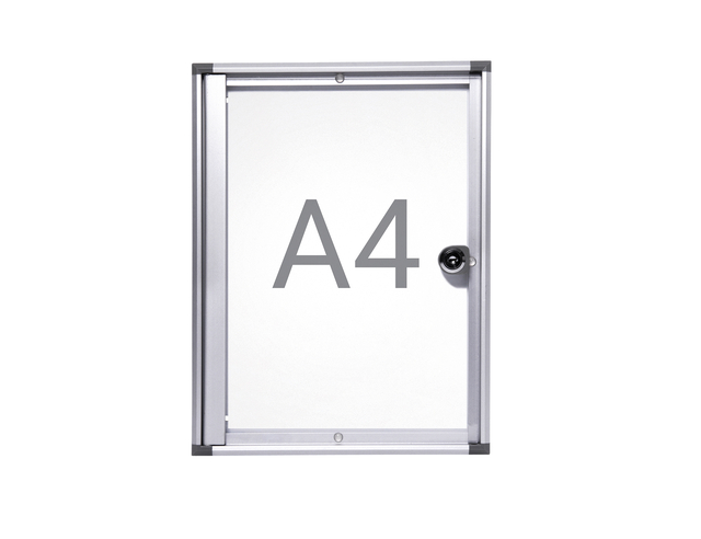Binnenvitrine wand MAULextraslim whiteboard 1xA4 met slot Binnenvitrine wand MAULextraslim whiteboard 1xA4 met slot