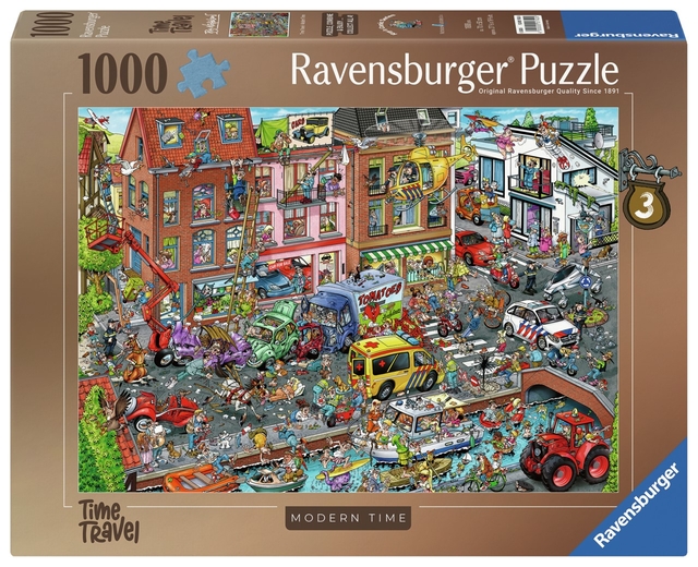 Puzzel Ravensburger Ray's comic Modern Time 1000 stukjes