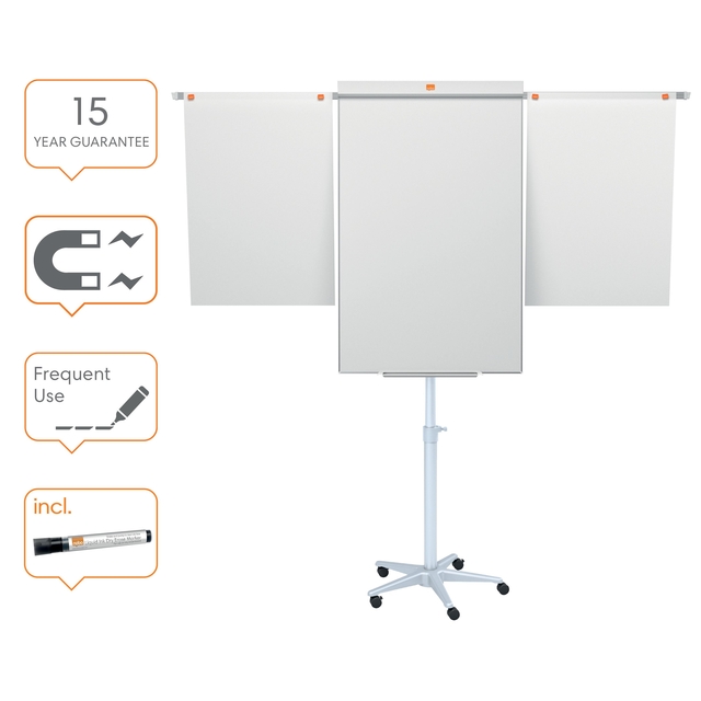 Flipover mobiele Nobo met uitschuifbaar armen