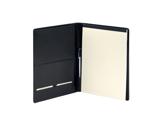 Schrijfmap van der Spek A4 buffelleer zwart Schrijfmap van der Spek A4 buffelleer zwart